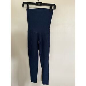 NWOT Beyond Yoga Spacedye Maternity Pocket Midi Legging in Nocturnal Navy SZ XS